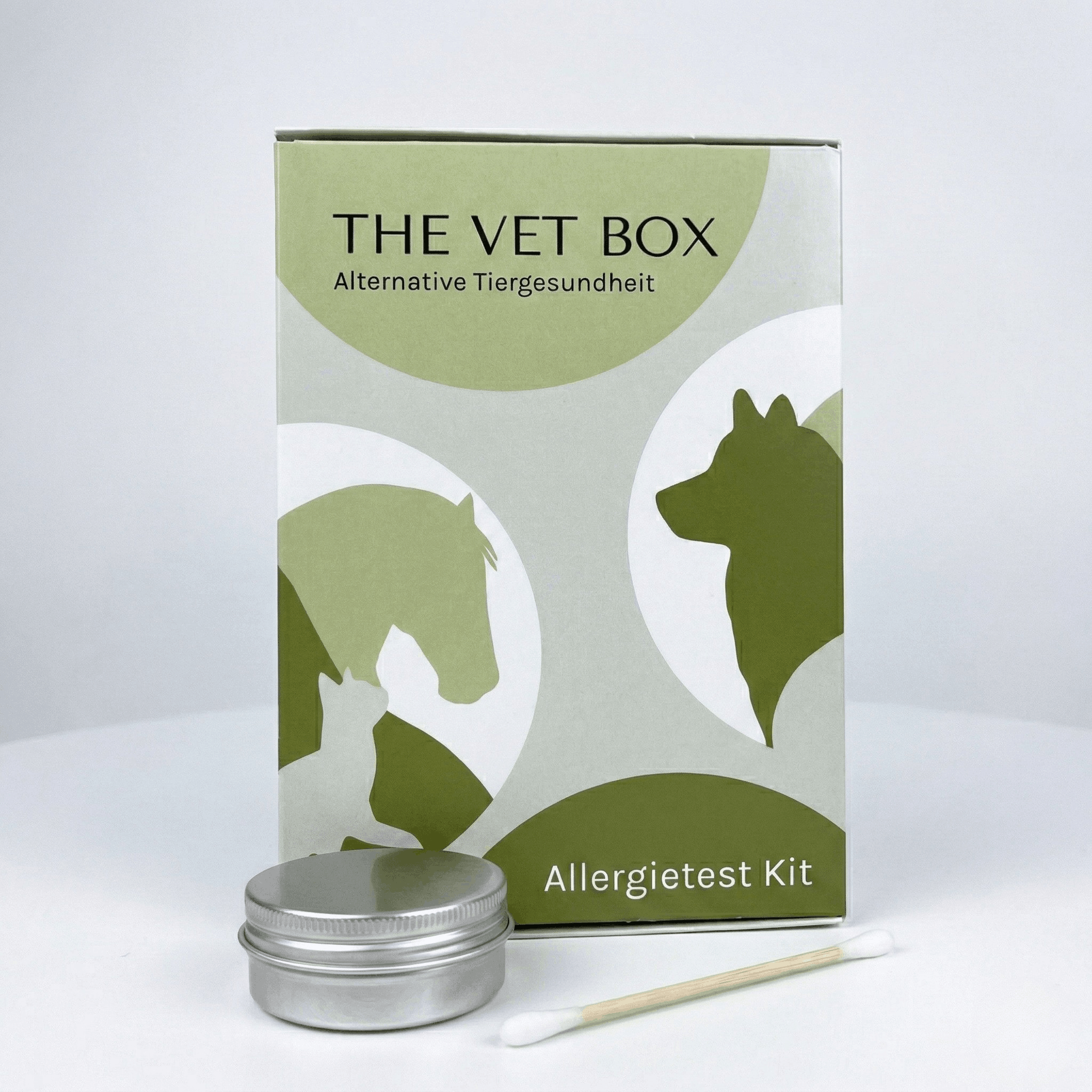 THE VET BOX Testkit für den Allergietest mit Probendöschen und Wattestäbchen